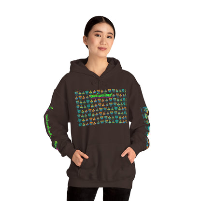 Young Symbol by Trueiluminati Unisex Hoodie, Cozy Sweatshirt for Outdoor Lovers, Gift for Adventurers, Eco-Friendly Fashion, Great for Camping