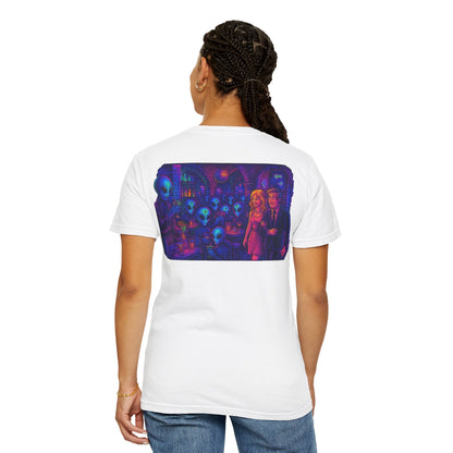 Camiseta Unissex New Disco Club By Trueiluminati com Design Alien Love, Camiseta Gráfica Divertida, Casual, Presente para Amigos, Camisa de Festa Exclusiva, Blusa Estilosa