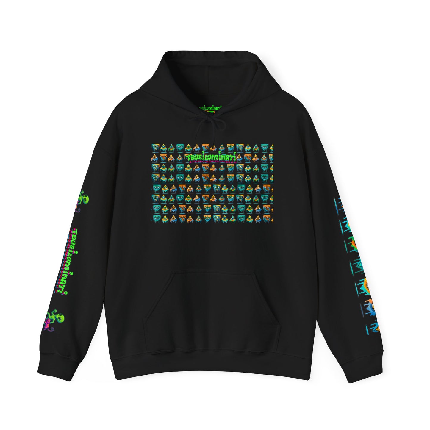 Young Symbol by Trueiluminati Unisex Hoodie, Cozy Sweatshirt for Outdoor Lovers, Gift for Adventurers, Eco-Friendly Fashion, Great for Camping