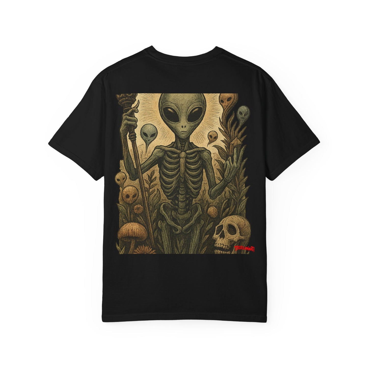 Seeker Alien By Trueiluminati -Inspired Unisex T-Shirt, Cool Graphic Tee, Gift for Sci-Fi Lovers, Trendy Streetwear, Casual Everyday Wear