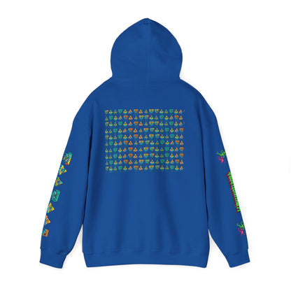 Young Symbol by Trueiluminati Unisex Hoodie, Cozy Sweatshirt for Outdoor Lovers, Gift for Adventurers, Eco-Friendly Fashion, Great for Camping